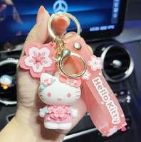 Cute Cat HK  Keychains w/ Strap