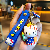 Hk kitty Key Chains Car Keyring Mobile Phone Bag Hanging Jewelry Kids Toys Gifts