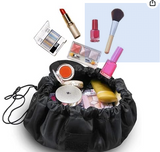 Drawstring  Makeup Storage Bag Women Portable Travel Black Large Capacity Portables Handbag Storage-Bags Trendy