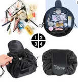 Drawstring  Makeup Storage Bag Women Portable Travel Black Large Capacity Portables Handbag Storage-Bags Trendy