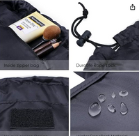 Drawstring  Makeup Storage Bag Women Portable Travel Black Large Capacity Portables Handbag Storage-Bags Trendy