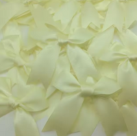 12 Ct Light Yellow  Bow Satin Ribbon