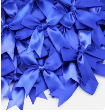 12 Ct  Roayal Blue Bow Satin Ribbon