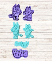 Heeler Dog Family 3 pcs set cookie cutter