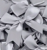 12 Ct  Gray Bow Satin Ribbon