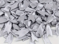 12 Ct  Gray Bow Satin Ribbon