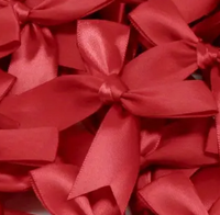 12 Ct Red Bow Satin Ribbon