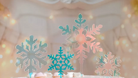 Acrylic  Snowflake Cupcake Toppers