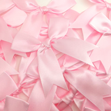 12 Ct Pink Bow Satin Ribbon