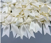 12 Ct Off White  Bow Satin Ribbon