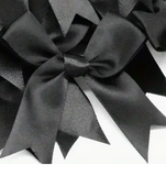 12 Ct  Black Bow Satin Ribbon