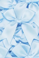 12 Ct Light Blue Bow Satin Ribbon