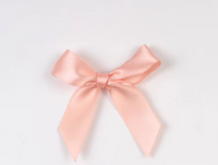 12 Ct  Peach Bows Satin Ribbon