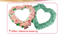 ROSE AND FLORAL HEART FRAME MOLD