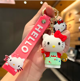 Cute Cat and Friends  Keychain Pendant Holder