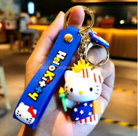 Cute Cat and Friends  Keychain Pendant Holder