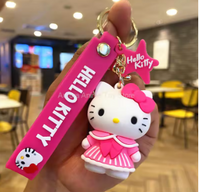 Cute Cat and Friends  Keychain Pendant Holder