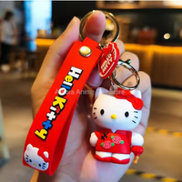 Cute Cat and Friends  Keychain Pendant Holder