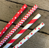 Red Assorted Paper Straws*