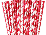 Red Assorted Paper Straws*