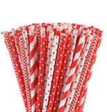 Red Assorted Paper Straws*