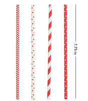 Red Assorted Paper Straws*