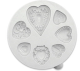 Valentine's Heart 7 Cavity Silicone Mold