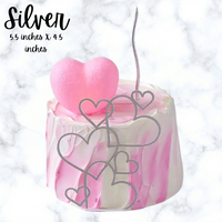 Valentine Heart Acrylic Cake Topper