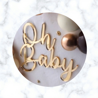 Oh Baby Acrylic Topper