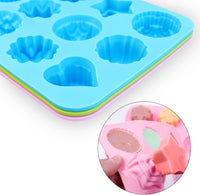 Assorted Flower Silicone Mold 12 Cavity
