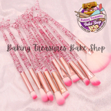 Pink Mermaid Makeup Brush 10 pcs