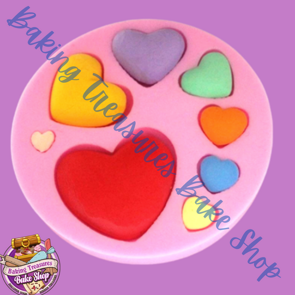 Hearts Assorted  Silicone Mold