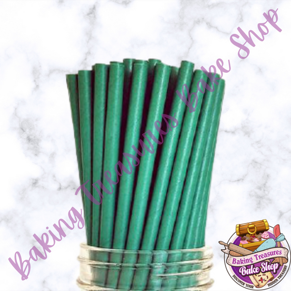 Forest Green Paper Straw*