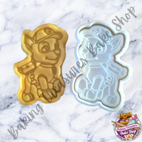 Paw patrol cookie cutter cookie