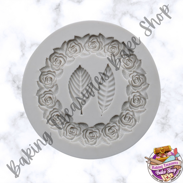 Rose Flower Wreath Silicone Mold