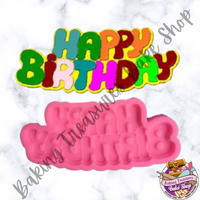 Happy Birthday  Silicone Mold#4