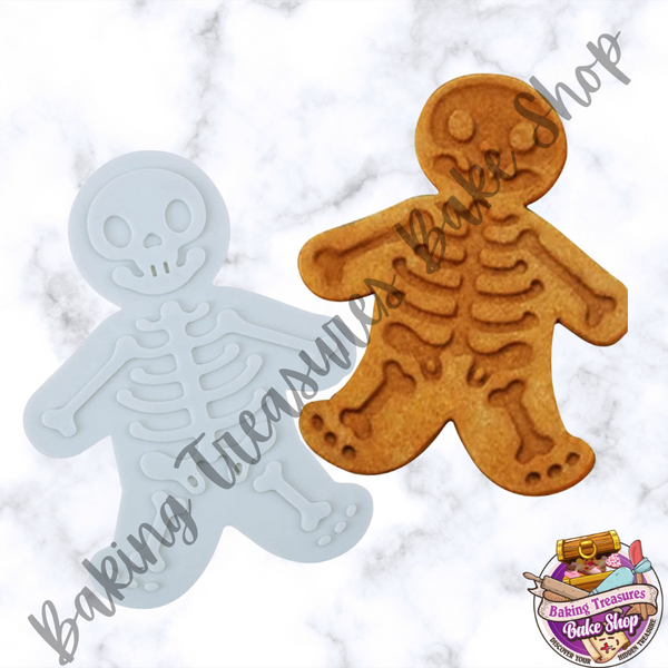 Skeleton Gingerbread Cookie  Cutter & Embosser
