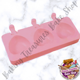 Three Rounded Hearts Cakesicle Mold