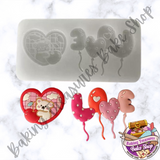 Valentines Love balloons  Silicone Mold