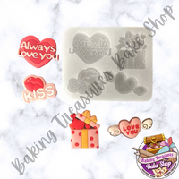Valentine's Hearts, Gift and Kiss