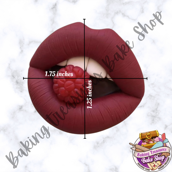 LIPS - Lips with raspberry – Baking Treasures Bake Shop