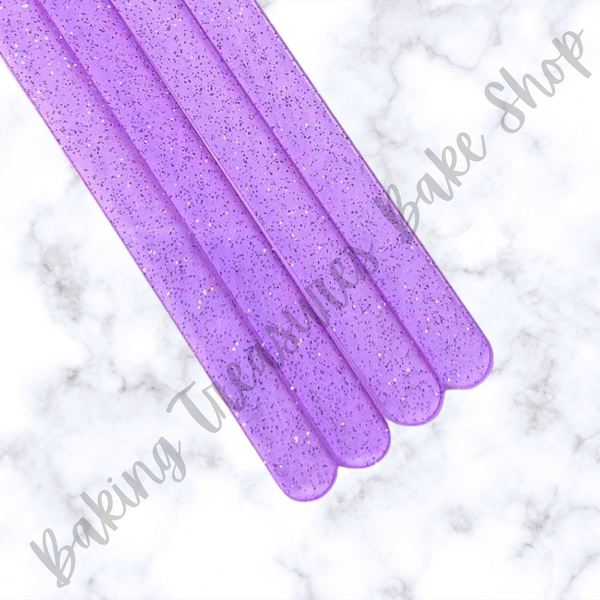 Glitter Acrylic Popsicle Sticks- Lavender