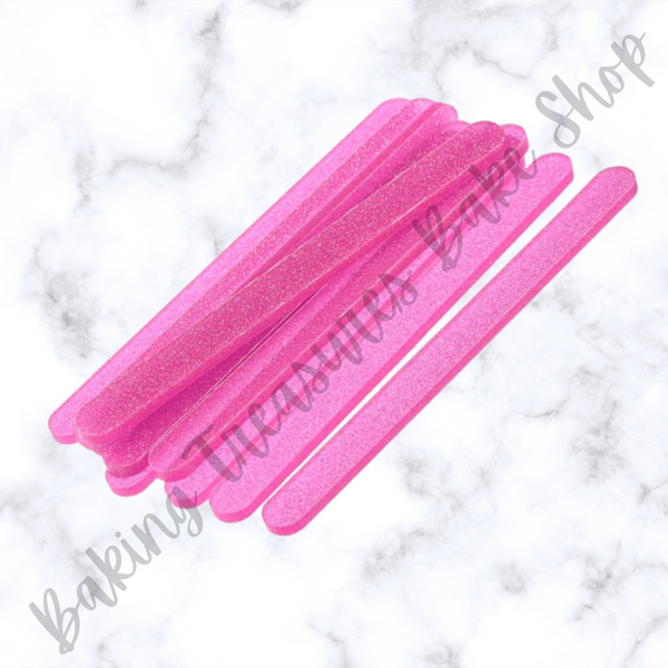 Glitter Acrylic Popsicle Sticks- Hot Pink