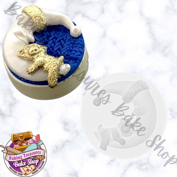 Small - Bear on the moon Silicone Mold