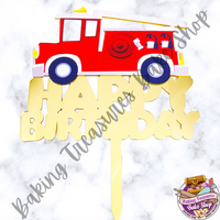 Fire Truck Cake Topper*