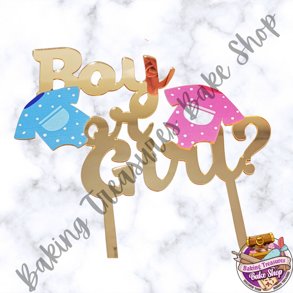 Onie's Gender Reveal Cake Topper