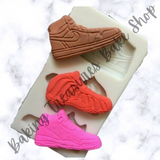 Sport Shoes Silicone Mold, 3 cavities, 3 different designs.