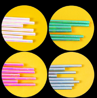 ASSORTED HOLOGRAPHIC Paper Straws*