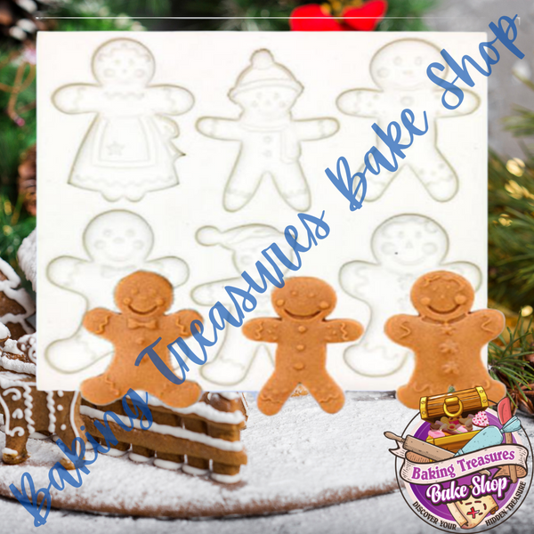 Ginger Bread Family Silicone Mold