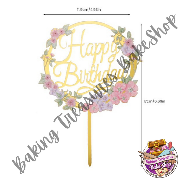 Flower Birthday Cake Topper #1